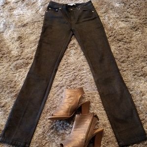 Tribal black and bronze sparkle jeans